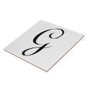 Geessele Letter G in Schwarz-Monogramm-Tile Fliese (Seite)