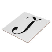 Geessele Letter I in Schwarz-Monogramm-Tile Fliese (Seite)