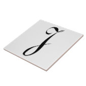Geessele Letter J in Schwarz-Monogramm-Tile Fliese (Seite)