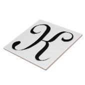 Geessele Letter K in Schwarz-Monogramm-Tile Fliese (Seite)