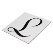Geessele Letter L in Schwarz-Monogramm-Tile Fliese (Seite)