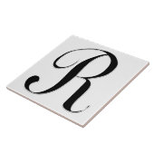 Geessele Letter R in Schwarz-Monogramm-Tile Fliese (Seite)