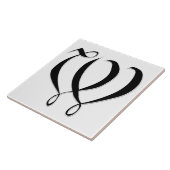 Geessele Letter W in Schwarz-Monogramm-Tile Fliese (Seite)