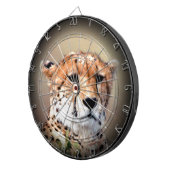 Geetah Portrait von Vollmond: Die Gnade der Natur Dartscheibe (Vorderseite rechts)