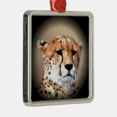 Geetah Portrait von Vollmond: Die Gnade der Natur Silbernes Ornament (Rechts)