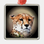 Geetah Portrait von Vollmond: Die Gnade der Natur Silbernes Ornament (Vorne)