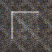 Geetah Spots Marine und Gold Stoff (Kachel)