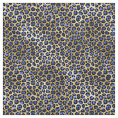 Geetah Spots Marine und Gold Stoff (Nahaufnahme)