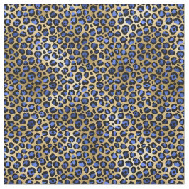 Geetah Spots Marine und Gold Stoff