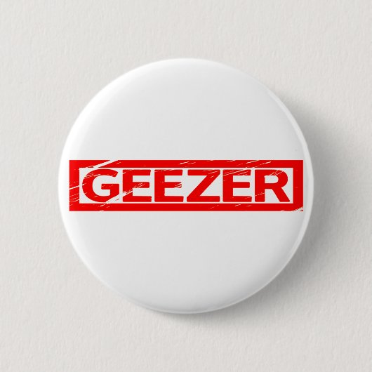 Geezer-Briefmarke Button (Vorderseite)