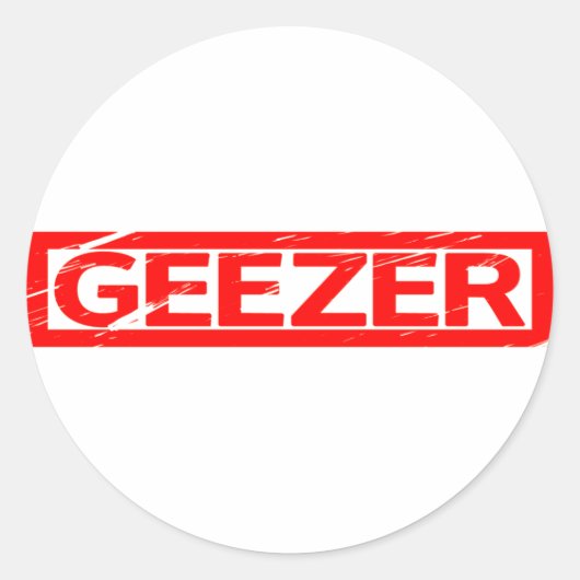 Geezer-Briefmarke Runder Aufkleber (Vorderseite)