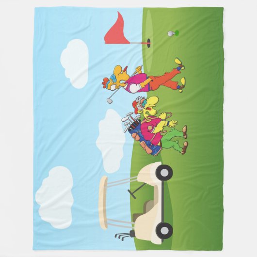 Geezer Golf Fleece Blanket (Vorderseite)