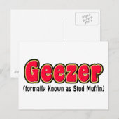 Geezer oder Stud Muffin Grandpa-Postkarten Postkarte (Vorne/Hinten)