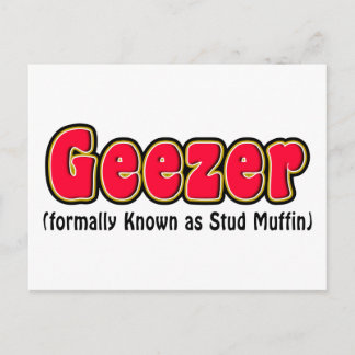 Geezer oder Stud Muffin Grandpa-Postkarten Postkarte
