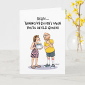 Geezer's 49. Geburtstag Karte (Gelbe Blume)