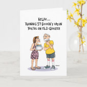 Geezer's 57. Geburtstag Karte (Gelbe Blume)