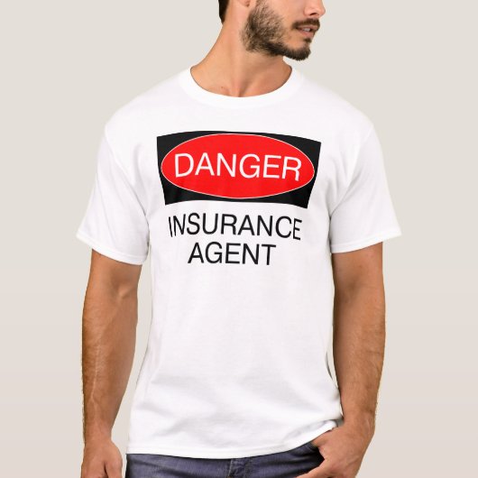 Gefahr - Agent Versicherung Funny T - Shirt Tasse  (Vorderseite)
