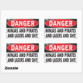 GEFAHR! Aufkleber (Blatt)