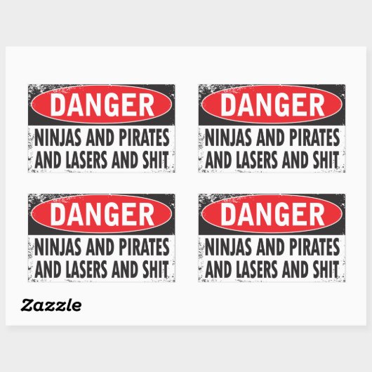 GEFAHR! Aufkleber (Blatt)