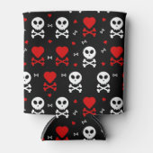 Gefahr Beängstigender Schädelmuster Dosenkühler (Vorderseite)