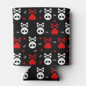 Gefahr Beängstigender Schädelmuster Dosenkühler (Rückseite)