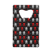 Gefahr Beängstigender Schädelmuster Geldbeutel Flaschenöffner (Vorderseite)