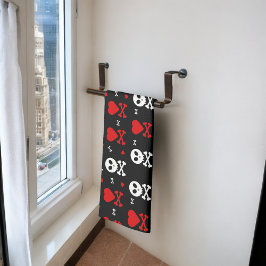 Gefahr Beängstigender Schädelmuster Geschirrtuch