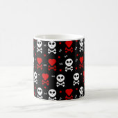 Gefahr Beängstigender Schädelmuster Kaffeetasse (Mittel)