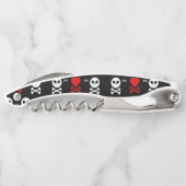 Gefahr Beängstigender Schädelmuster Kellnermesser (Rückseite)