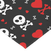 Gefahr Beängstigender Schädelmuster Kurzer Tischläufer (Ecke)