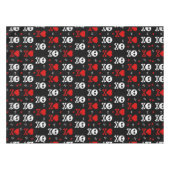 Gefahr Beängstigender Schädelmuster Tischdecke (Vorderseite (Horizontal))