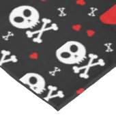 Gefahr Beängstigender Schädelmuster Tischdecke (Schrägansicht)