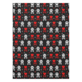 Gefahr Beängstigender Schädelmuster Tischdecke (Vorderseite)