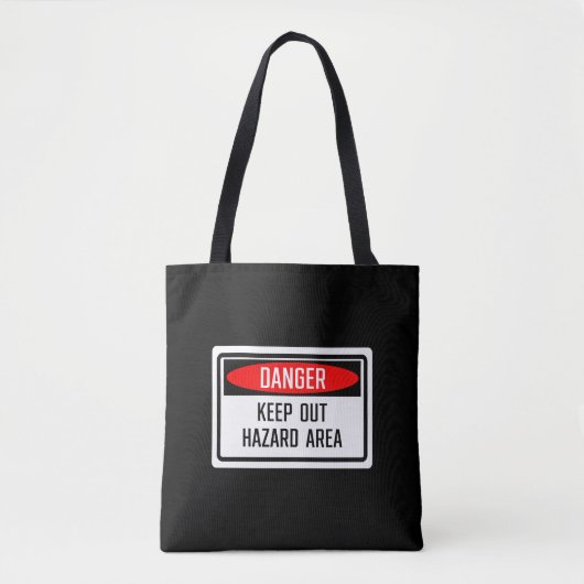 Gefahr Behalte Gefahrengebiet-Zeichen Tasche (Vorderseite)