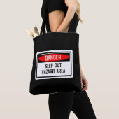 Gefahr Behalte Gefahrengebiet-Zeichen Tasche (Von Nahem)