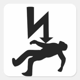 Gefahr des Elektroschock-Symbols Quadratischer Aufkleber