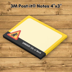 Gefahr DJs bei der Arbeit Post-it Klebezettel