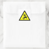 Gefahr eines elektrischen Schocksymbols Quadratischer Aufkleber (Tasche)