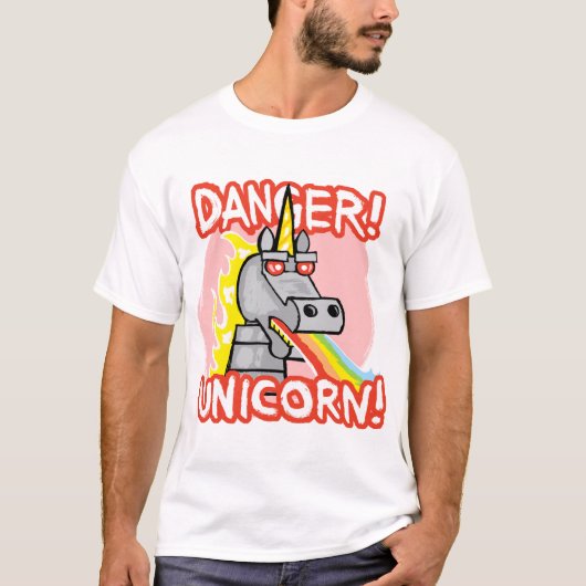 Gefahr! Einhorn! T-Shirt (Vorderseite)