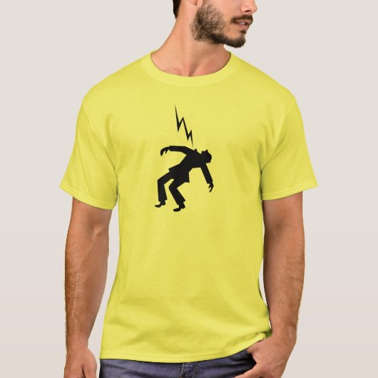 Gefahr!  Elektrisches Warnzeichen T-Shirt (Vorderseite)