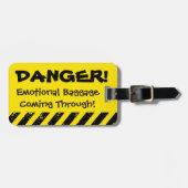 Gefahr! Emotionales Gepäck: Gepäckmarke kommt Gepäckanhänger (Vorderseite horizontal)