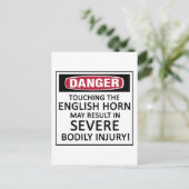 Gefahr Englisch Horn Postkarte (Stehend Vorderseite)