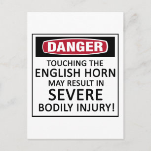 Gefahr Englisch Horn Postkarte