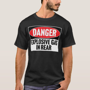GEFAHR EXPLOSIVES GAS HINTEN vintage retro 80er Fü T-Shirt