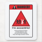 Gefahr! Exzentrisch Mousepad (Vorne)
