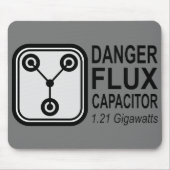 Gefahr FLUX Capacitor 1,21 Gigawatt Mousepad (Vorne)