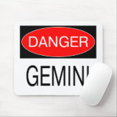 Gefahr - Gemini Funny Astrologie T - Shirt Hat Tas Mousepad (Mit Mouse)