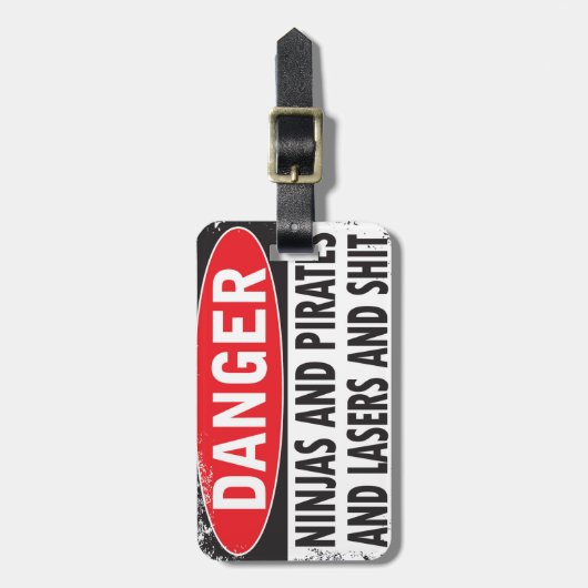 Gefahr! Gepäckanhänger (Vorderseite vertikal)