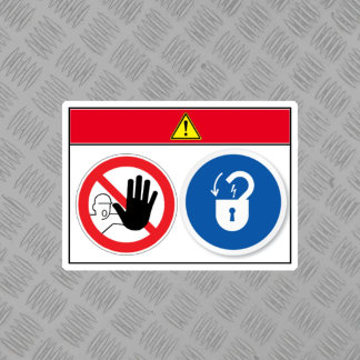 Gefahr/Gerät beginnt automatisch mit der Kennzeich Aufkleber