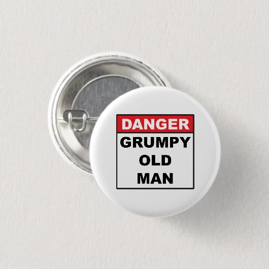 Gefahr: Grumpy Old Man Button (Vorne & Hinten)